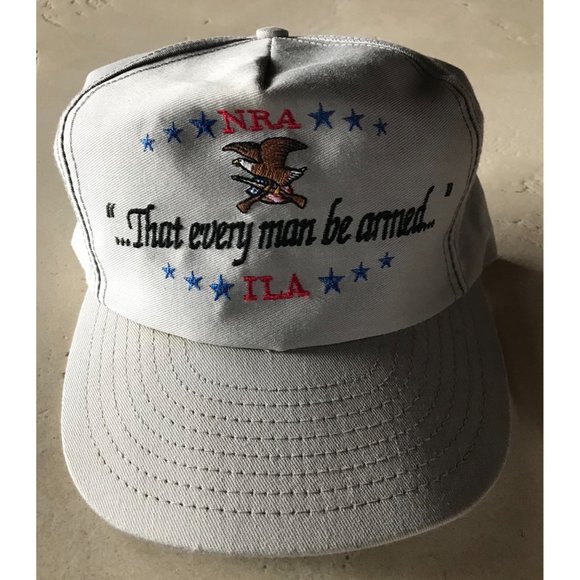NRA ILA That Every Man Be Armed Adjustable Cap Hat Vintage Gray - Picture 1 of 4